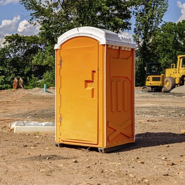 how often are the portable restrooms cleaned and serviced during a rental period in Day Valley California